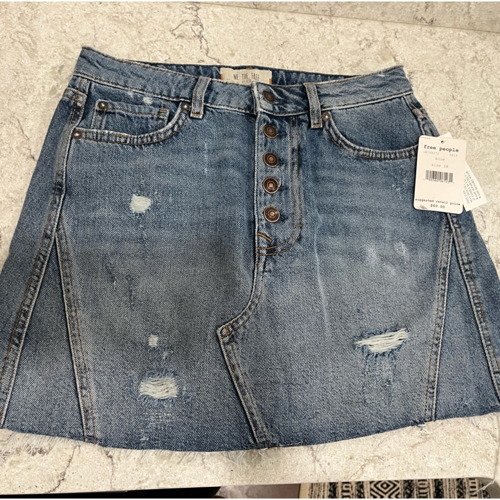Free People Denim Skirt